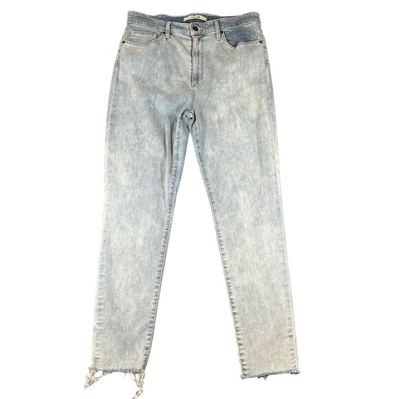 Joes Jeans Womens 32 Light Wash Raw Hem‎ Cropped Skinny Jeans Pockets - Picture 1 of 12